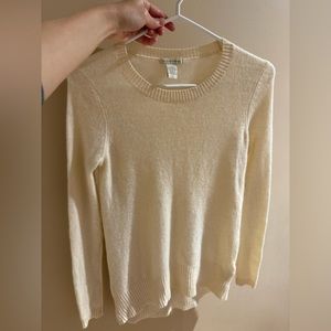 White Warren ivory cashmere women sweater size XS